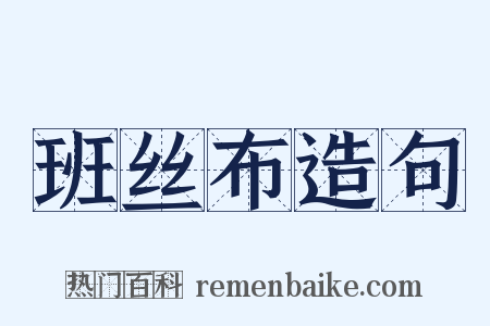 班丝布造句是什么意思的图片